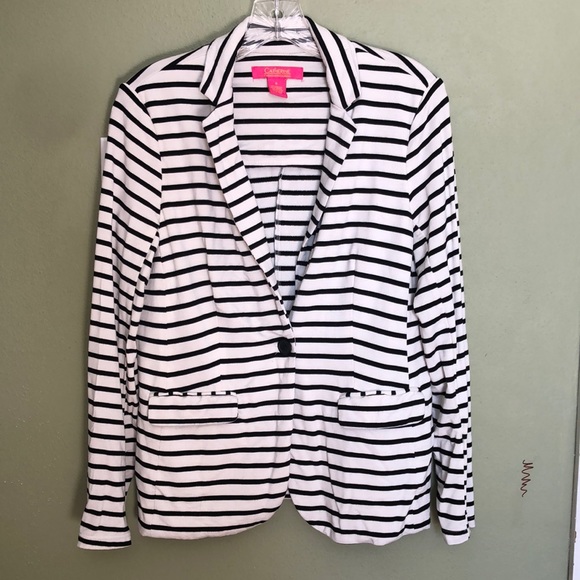 Catherine Malandrino Jackets & Blazers - Knit blazer with bold stripes
